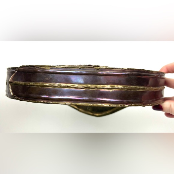 Vintage Handmade Brutalist Hammered Metal Copper Belt - Picture 8 of 16